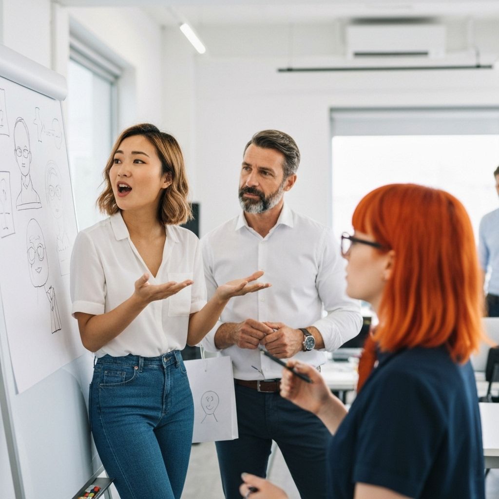 Team collaborating on web and brand design